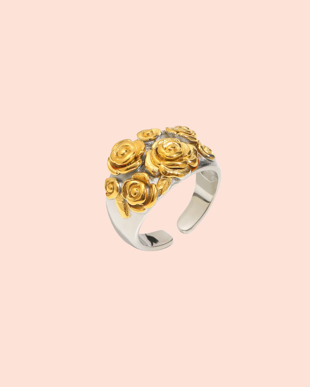 Retro Petal Line Ring