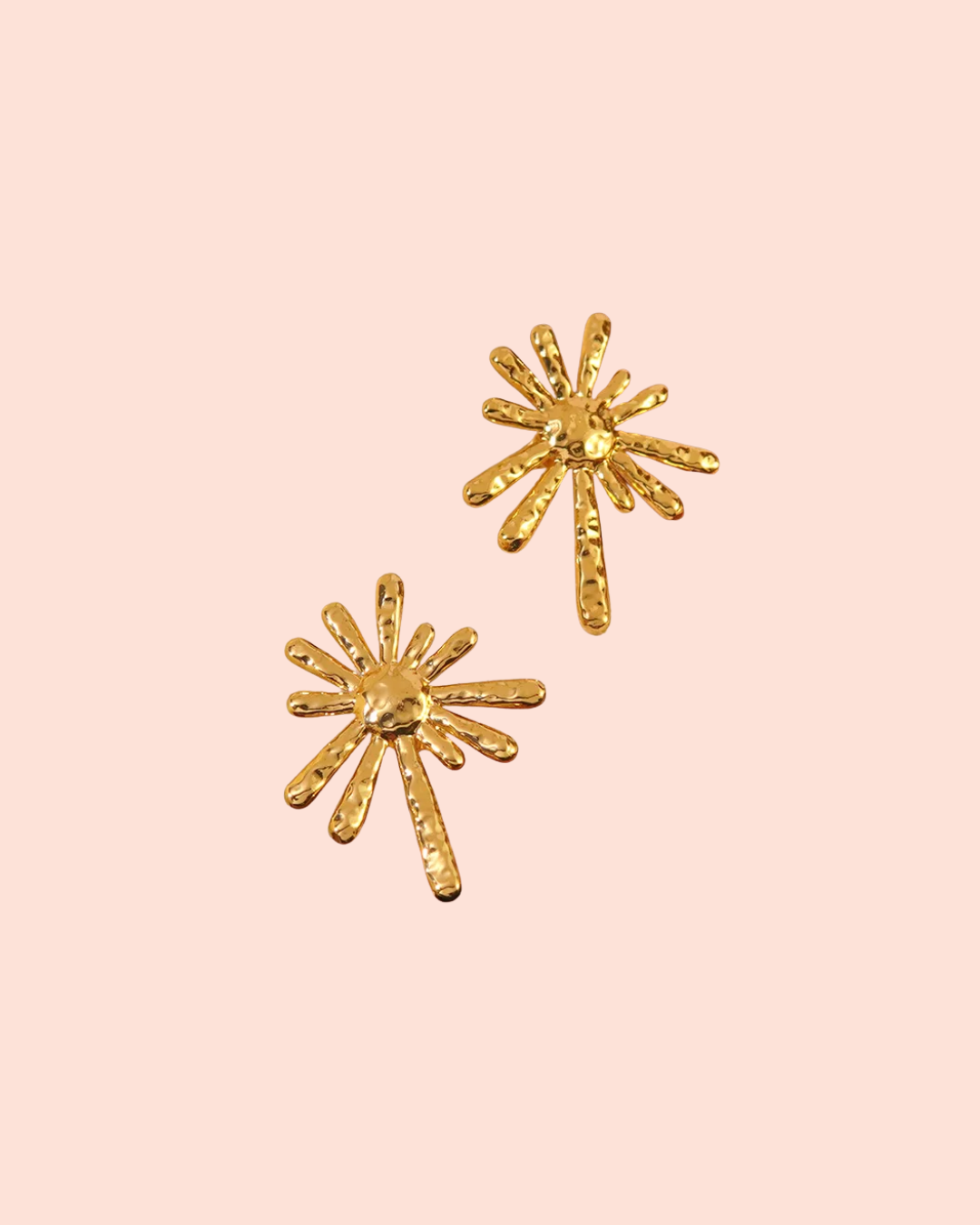 Golden Sunspin Geometric Earrings
