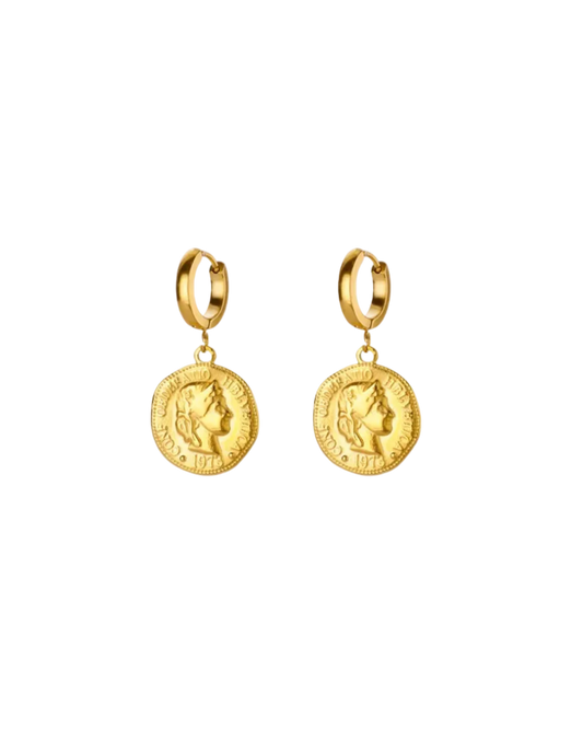 Medusa Earrings in Gold