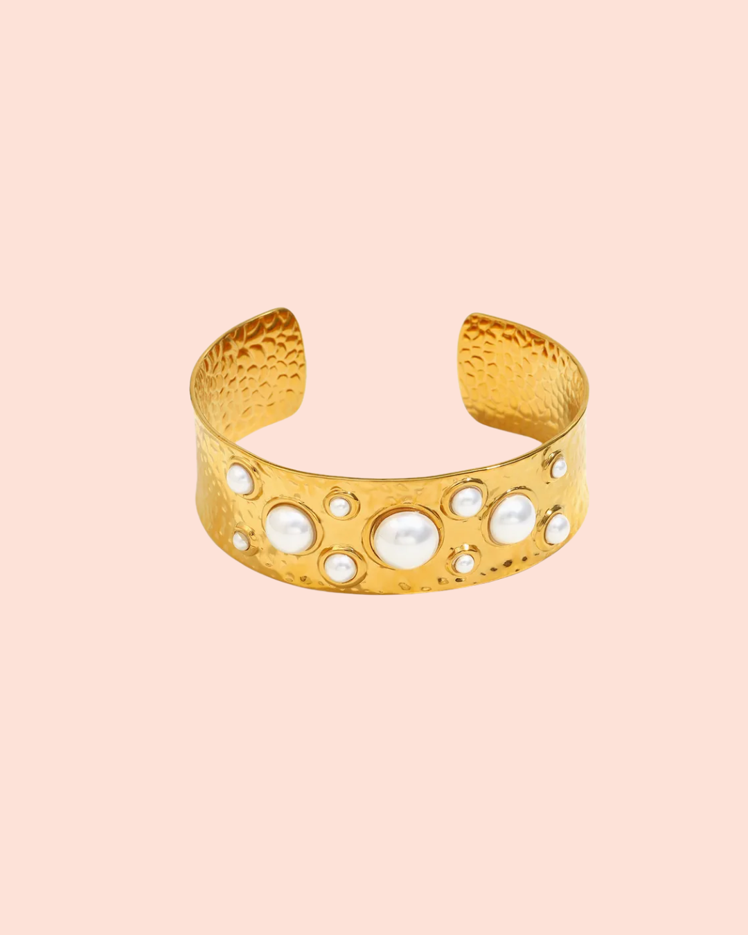Gleamline Geometric Gold Bangle