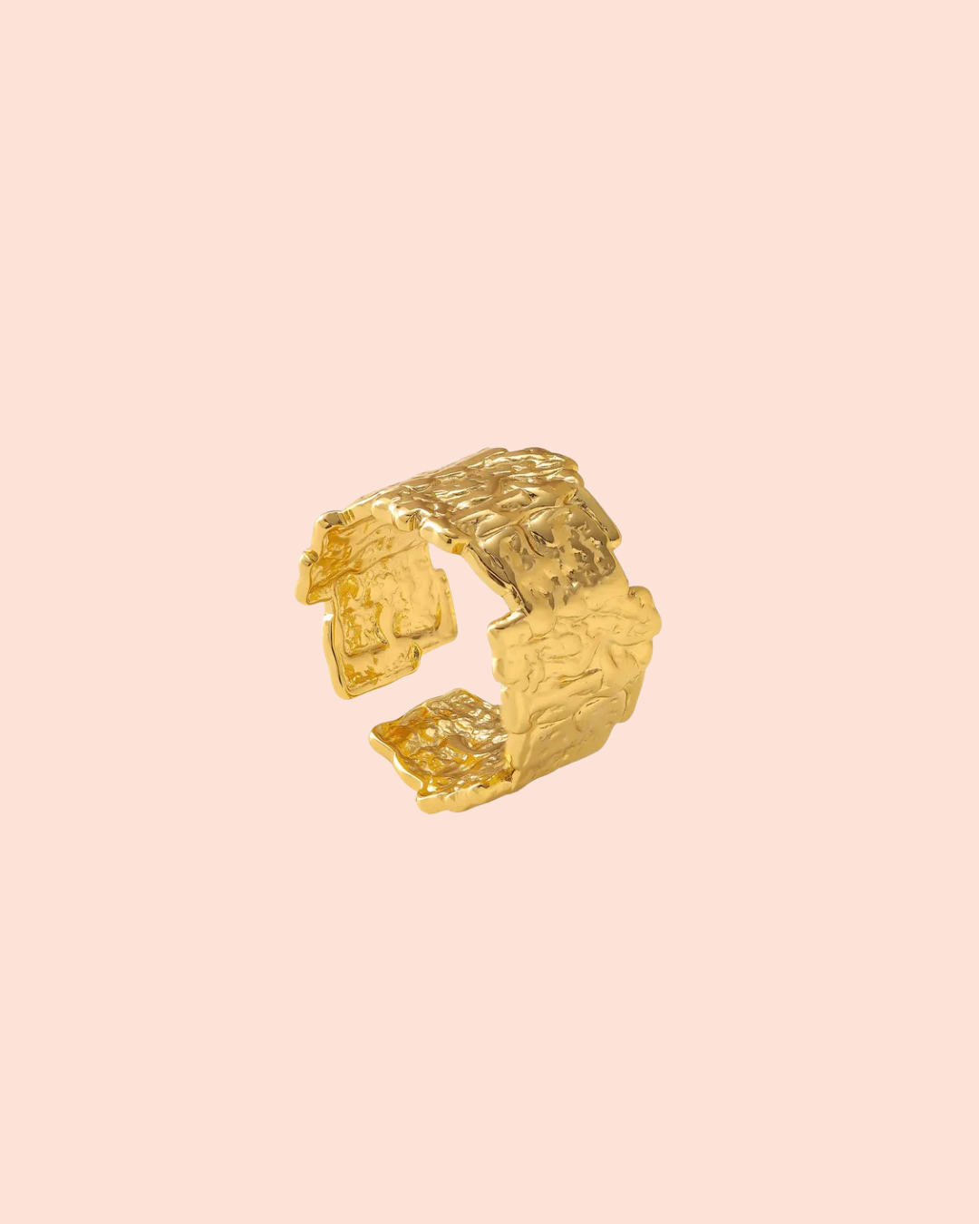 Golden Flutter Pearl Ring