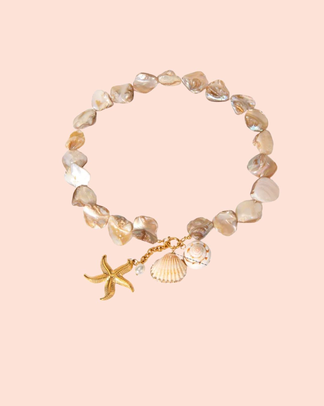 Shoreline Starfish Shell Pendant Necklace