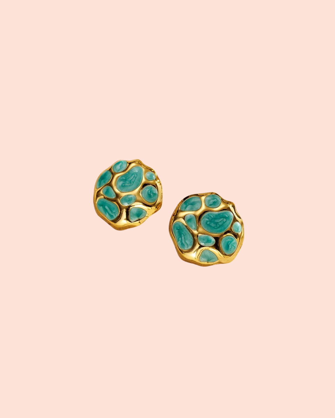 Athena Studs in Aqua