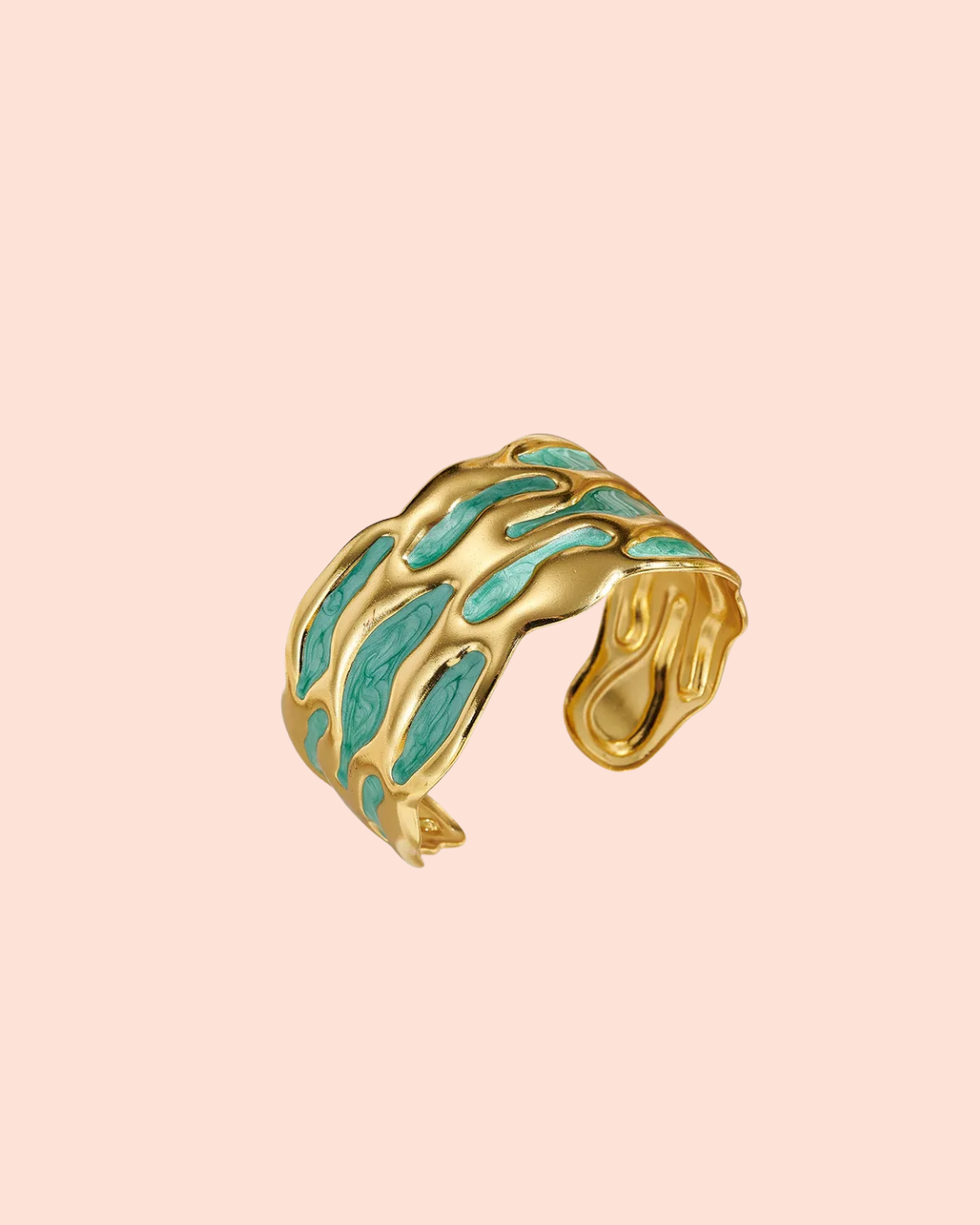 Bold Bloom Oil-Drop Cuff