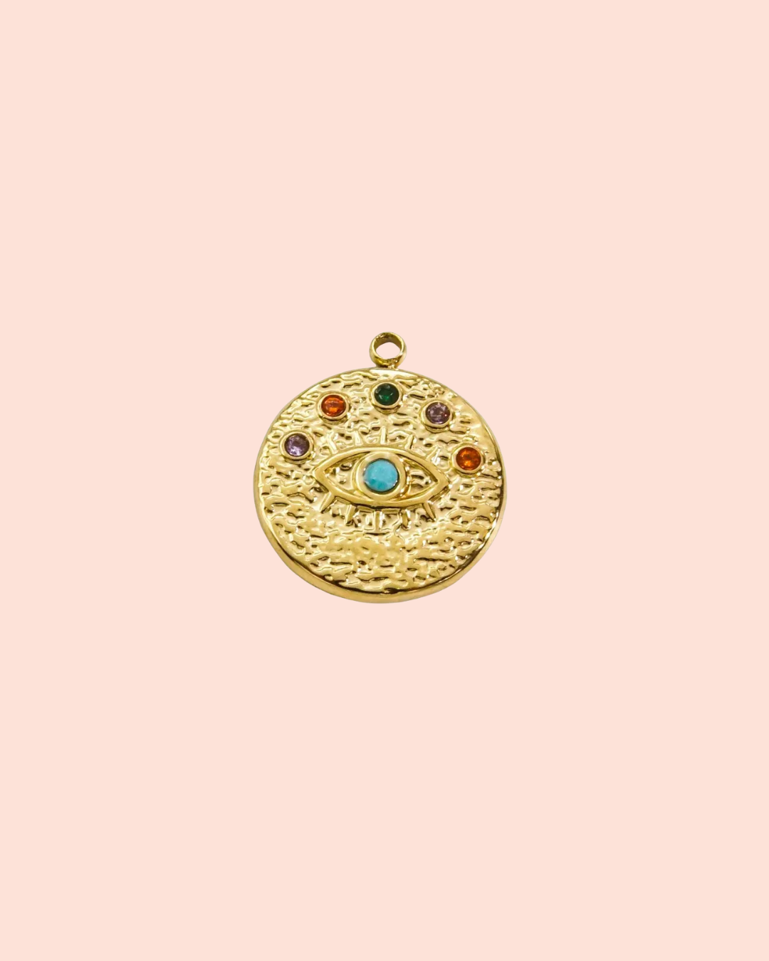 Gilded Evil Eye Protector Charm